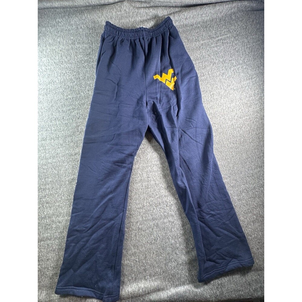 West Virginia Mountaineers Pants Medium Blue Forensics Spell Out  Sweatpants